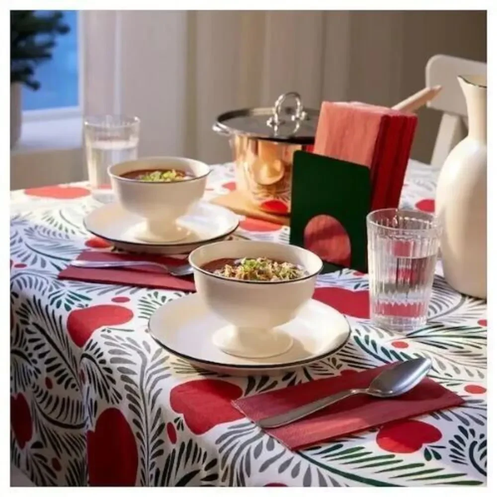 IKEA‎ VINTERFINT Paper Napkins Christmas Stripe Red Pattern 15x15